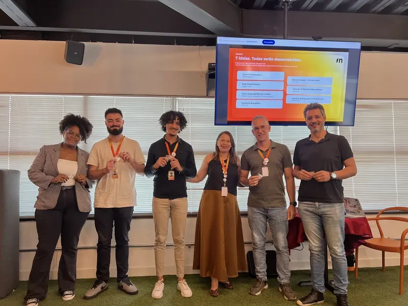 Equipe com as ideias priorizadas