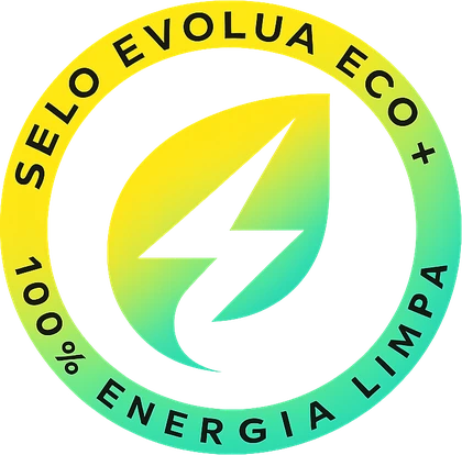 Selo Evolua Eco+ — 100% energia limpa